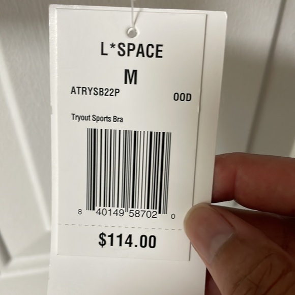 Women M Sports Bra L*Space Impact Underwire Hook & Eye Pink Blue Floral NWT 2073 - Picture 10 of 11